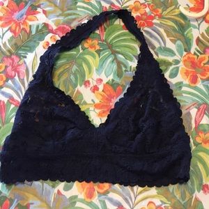 Aerie navy halter bralette